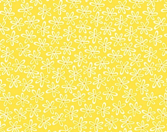 Floral Fabric, Easter fabric, Spring Fabric, Daisy Fabric, Full Bloom, Oops a Daisy Yellow, Yellow Fabric, by Benartex, 10293-30