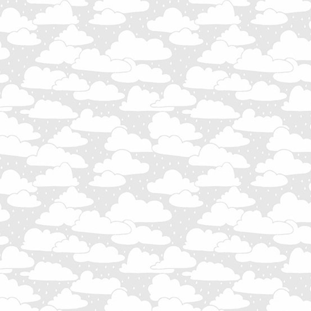 Sky Fabric Cloud Fabric Spring Fabric April Showers Gray Etsy