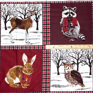 Christmas Fabric, Animal Fabric, Winter Fabric, Woodland Winter, Red Fabric, Holly Berries, Bundled Up, Andover, 9747-R