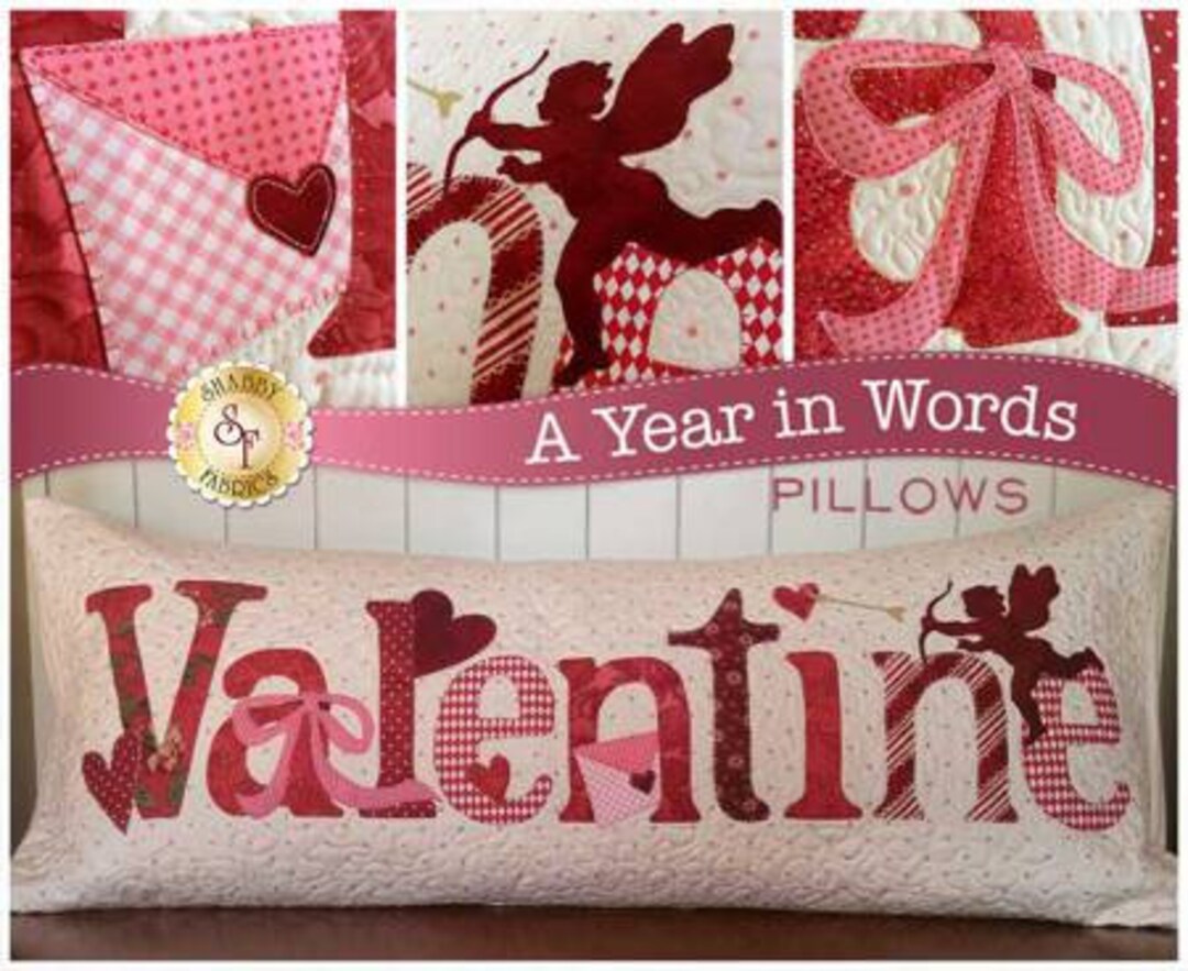 Valentine Pattern A Year in Words Pillow Pattern Valentine Etsy