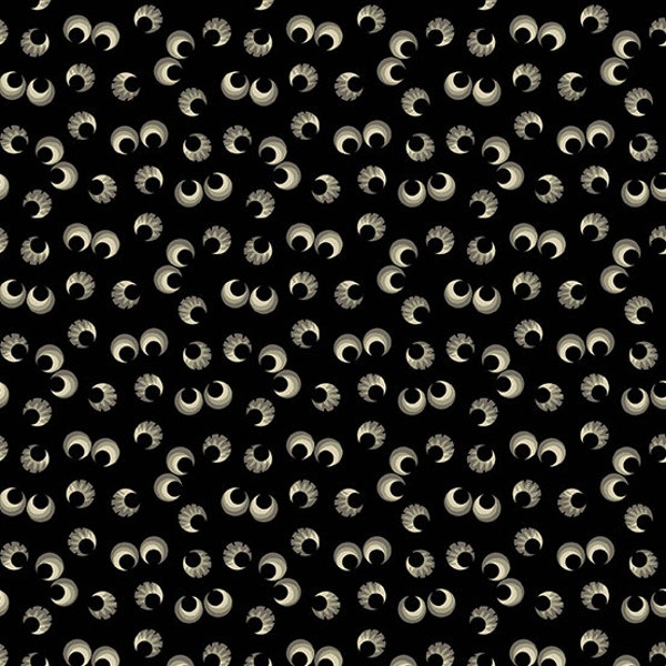 Halloween Fabric, Eyeball Fabric, Witchypoo Fabric, Eye Fabric, Dark Eyes Twilight, Renee Nanneman, by Andover, 257-NK