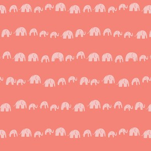 Elephant Fabric, Animal Fabric, Coral Fabric, Selva, Elephants Echo Earthy, AGF, Art Gallery Fabrics, by Art Gallery Fabrics, SLV-14515