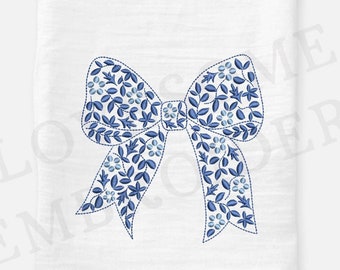 Diseño de bordado a máquina de 4 pulgadas con lazo chinoiserie, descarga digital / Lovesome Design