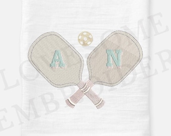 Pickleball Paddles 4 inch Stickerei Design, Sport Stickdatei Digitale Datei | Liebevolles Design