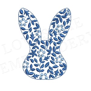 Chinoiserie Bunny 3.5inch Machine Embroidery Design Digital Download | Lovesome Design