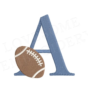 American Football 4inch Monogram  A-Z Embroidery Font, Sports Machine Embroidery Digital File | Lovesome Design