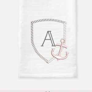 Anker Seil Wappen 4-Zoll-Stickerei, Nautische Maschinenstickerei Digitale Datei | Liebevolles Design