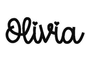 Olivia Script Font 3inch A-Z  Machine Embroidery Font Digital Download | Lovesome Embroidery