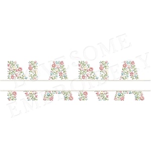 Floral Fill Nana Split 10inch Embroidery Design Machine Embroidery File Digital Download | Lovesome Design