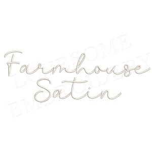 Farmhouse Script Mini 3 Sizes Satin Stitch Font 0.5inch 0.75inch 1inch A-Z, Cursive Run Stitch Machine Embroidery Font | Lovesome Design