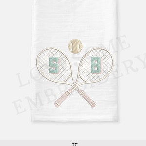 Tennis Rackets 4inch Embroidery Design, Sports Machine Embroidery Digital File | Lovesome Design