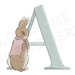 Cottontail Rabbit 4inch Alphabet A-Z Machine Embroidery Font Digital ...