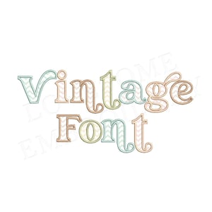Vintage glyphs stoffen 1 inch borduurwerk lettertype retro alfabet A-Z machine borduurwerk bestanden digitale download | Prachtig ontwerp