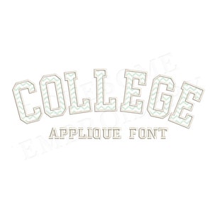 College Applikation 2,5-Zoll-Schrift A-Z Maschinenstickerei Sport Buchstaben, Applikation Stickerei Schrift Digitaler Download | Liebevolles Design