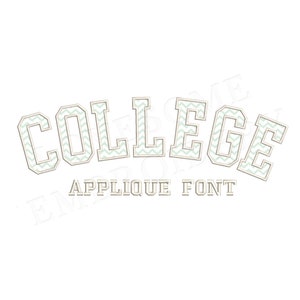 College-Applikation 4-Zoll-Schrift A-Z Maschinenstickerei Sport Buchstaben, Applikation Stickerei Schrift Digitaler Download | Liebevolles Design