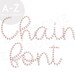 Chain Script Font A-Z 2inch Cursive Chain Stitch Machine Embroidery ...
