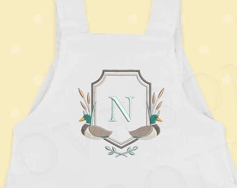 Mallard Ducks Crest 5inch Machine Embroidery Design, Baby Crest Family Crest Embroidery File | Lovesome Design