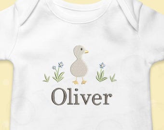 Baby Duck Meadow 5inch 6inch 7inch Machine Embroidery Design, Baby Goose Embroidery File Digital Download | Lovesome Design