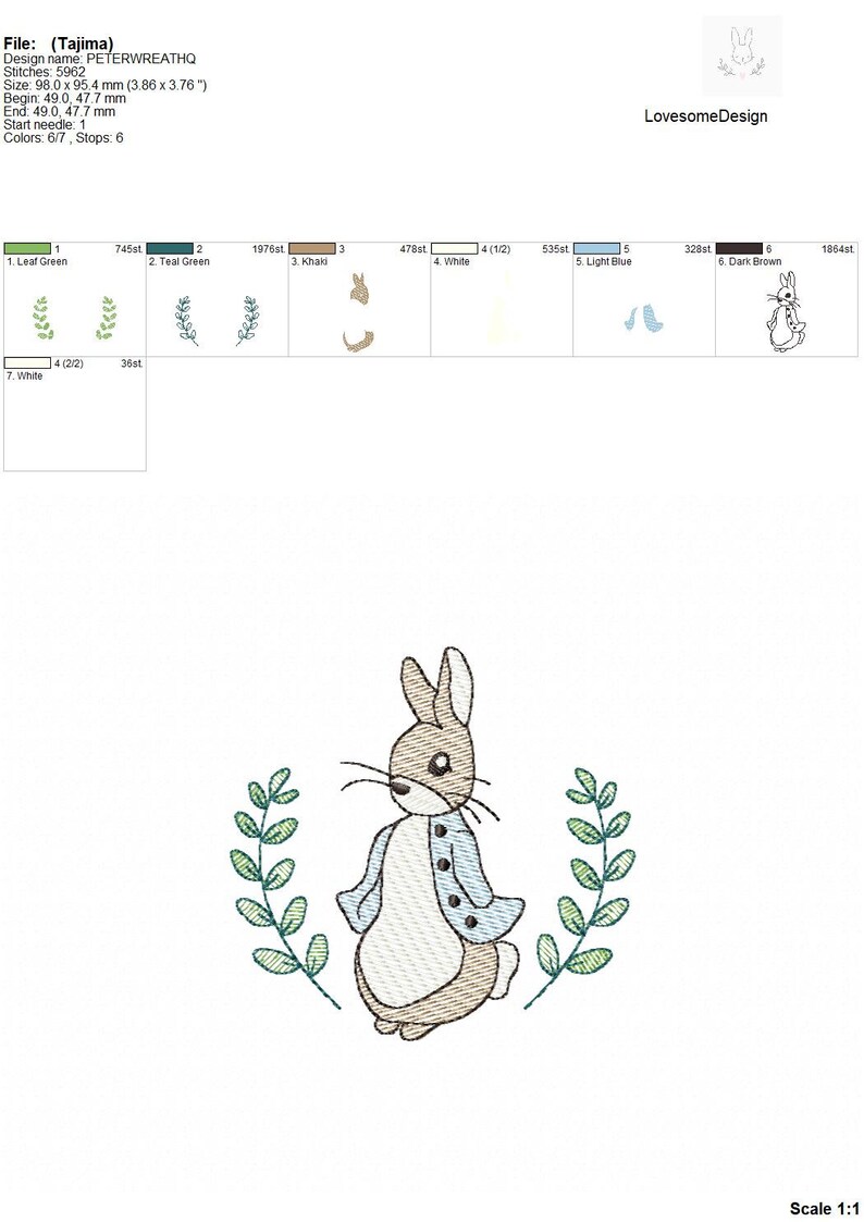 Petr Rabbit Applique Peter Rabbit 4inch Quick Stitch Wreath Machine Embroidery Design ...
