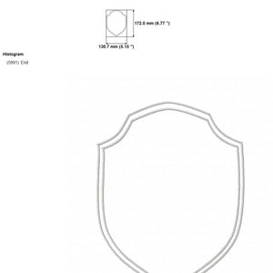 Crest Seven Sizes Machine Embroidery Design, Blank Crest Multisize ...