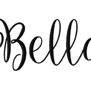 Bella Script Schrift A-Z 2 Zoll Maschinenstickschrift Schrift Digitaler Download | Liebevolles Design