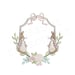 Floral Outline Bunny 4inch Embroidery Design Cute Rabbit Machine ...