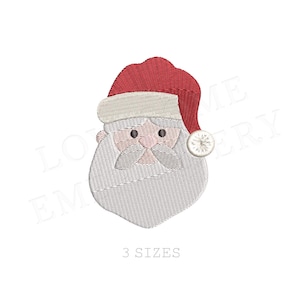 Cute Santa Multisize Embroidery Design, Classical Christmas Embroidery, Cute Santa Claus Machine Embroidery File | Lovesome Design