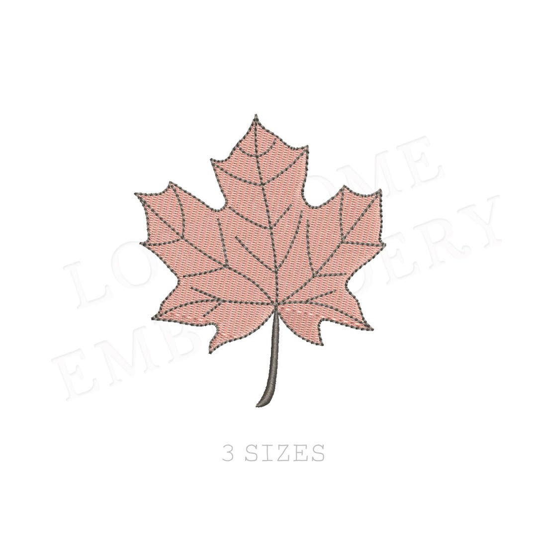 Stylish Maple Leaf Multisize Embroidery Design in Three Sizes ...