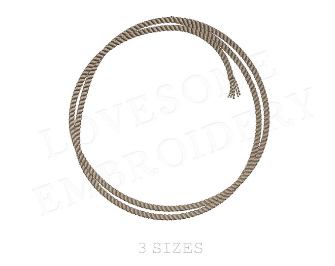 Rope Frame Border Machine Embroidery Design - Country Western Cowboy ...