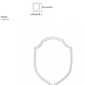 Crest Seven Sizes Machine Embroidery Design, Blank Crest Multisize ...