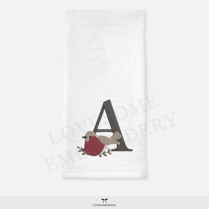 Cute Robin Alphabet 3inch A-Z Machine Monogram Embroidery Font Digital ...