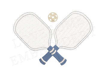 Pickleball Quick Stitch 3inch Embroidery Design, Sports Machine Embroidery Digital File | Lovesome Design