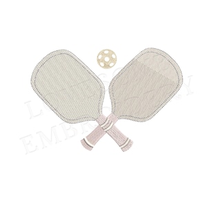 Pickleball Paddles 2inch Embroidery Design, Sports Machine Embroidery Digital File | Lovesome Design