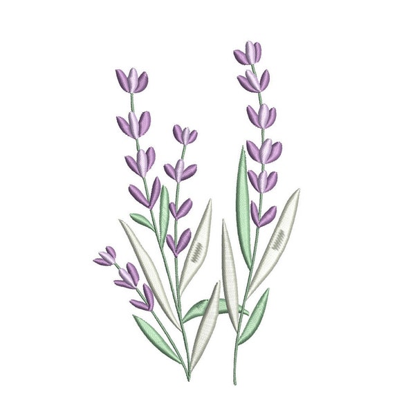 Lavender Multisize Machine Embroidery Design File Digital Download | Lovesome Design