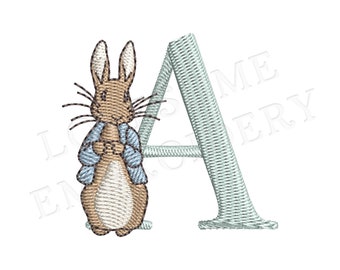Peter Rabbit 3inch Alphabet A-Z Machine Embroidery Font Digital Download | Lovesome Design