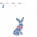 Chinoiserie Rabbit Bow 4inch Machine Embroidery Design Digital Download ...