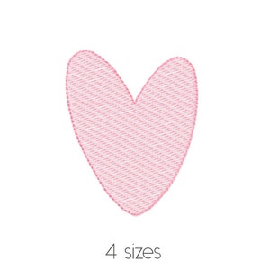 Heart Mini Quick Stitch Embroidery Design Four Sizes, Tiny Hearts Sketch Fill Machine Embroidery Digital File | Lovesome Design