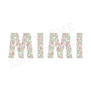 Floral Mimi 4x4 Embroidery Design, Modern Floral Fill Embroidery File Digital Download | Lovesome Design