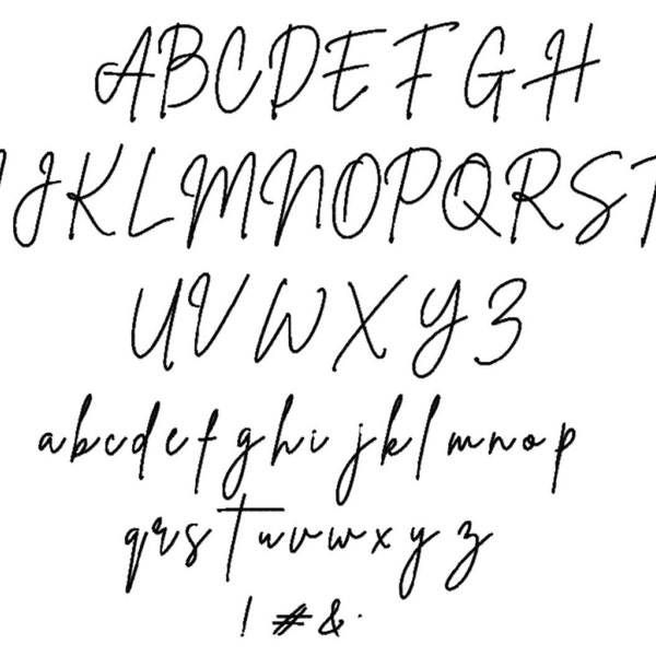 Britney Script Font A-Z 2inch Machine Embroidery Font Digital Download | Lovesome Embroidery