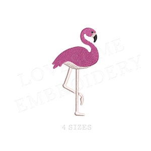 Flamingo Mini Bordado Design Multisize, Arquivo Digital de Bordado à Máquina de Verão | Design adorável