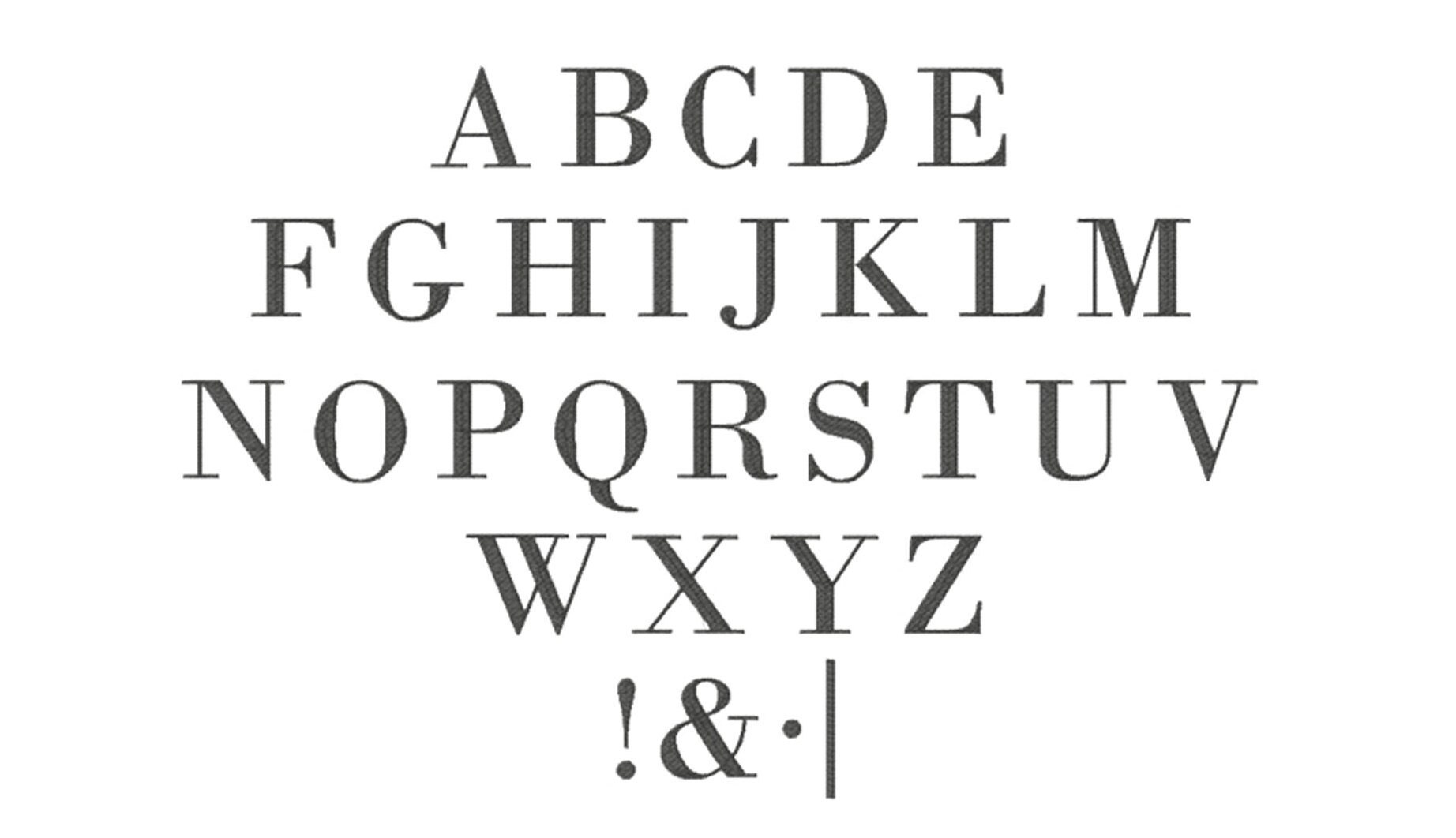 Bold Monogram Font A-Z 0.5inch Machine Embroidery Font Digital Download | Lovesome Embroidery