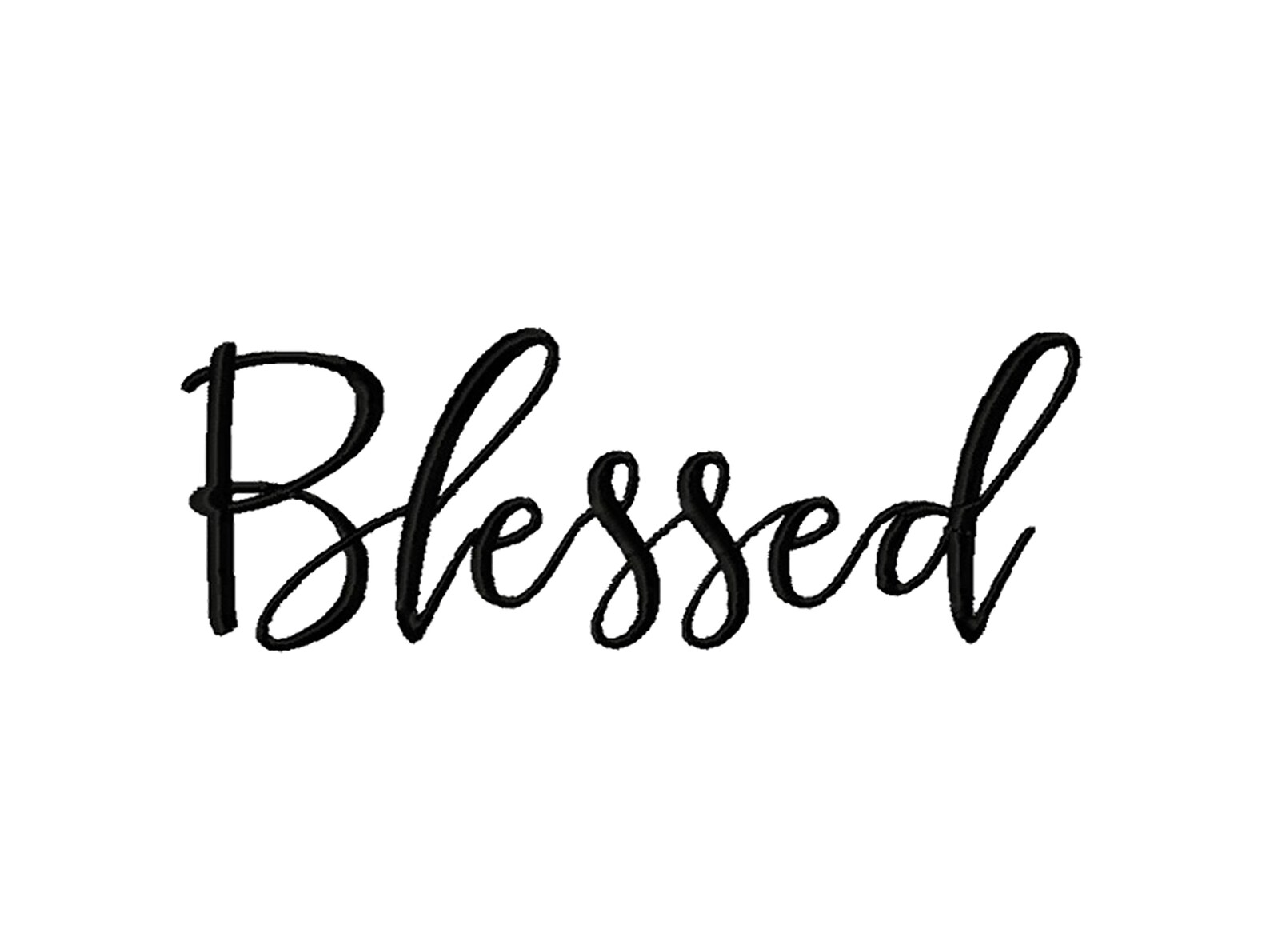 Blessed Script Font A-Z 1.5inch Machine Embroidery Font Digital ...
