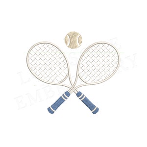 Tennis Rackets 3inch Embroidery Design, Sports Machine Embroidery Digital File | Lovesome Design