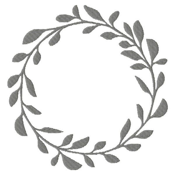 Tasteful Wreath 4inch Machine Embroidery Design Digital Download | Lovesome Design