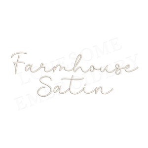 Boerderijscript 1 inch satijnsteeklettertype AZ, cursieve steeklettertype, machineborduurwerk digitale download | Prachtig ontwerp