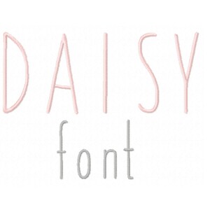 Daisy Embroidery Font A-Z 2inch Machine Embroidery Font Digital Download | Lovesome Embroidery