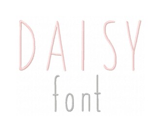 Daisy Embroidery Font A-Z 1inch Machine Embroidery Font Digital Download | Lovesome Embroidery