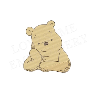Classic Pooh Bear 5inch Machine Embroidery Design Baby Embroidery Digital Download | Lovesome Design