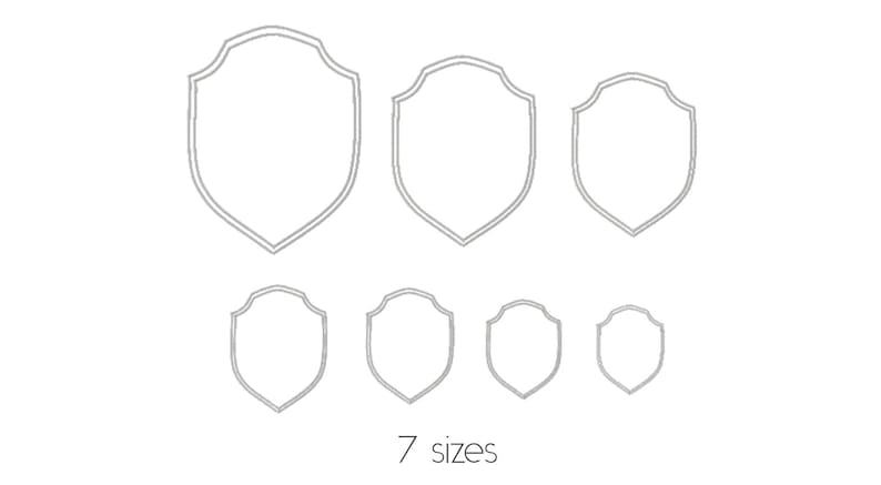 Crest Seven Sizes Machine Embroidery Design, Blank Crest Multisize ...