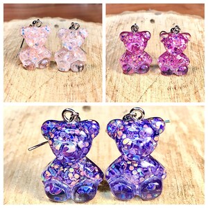 Gummy Bear Earrings, Gummy Bear Jewelry, Kawaii Earrings, Handmade Jewelry, Candy Earrings, Cottagecore Earrings, Food Earrings, Gifts Women
